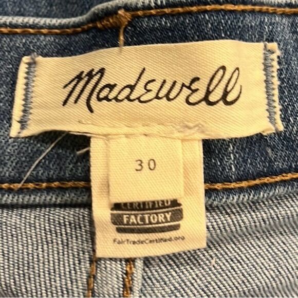 Madewell high waisted button fly cuff denim jean shorts size 30 - Picture 4 of 6